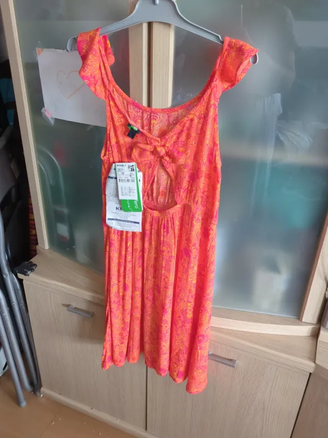 Vestido niña estampado naranja 10 años