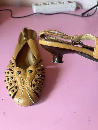 Sandalias de cuero mujer