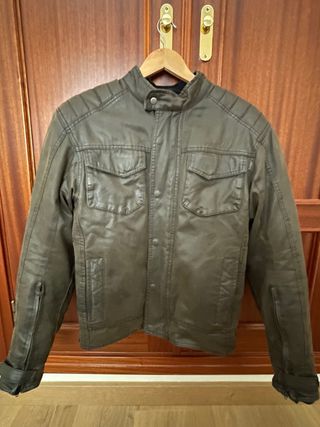 Cazadora Moto Trymoto Tipo Barbour Marrón