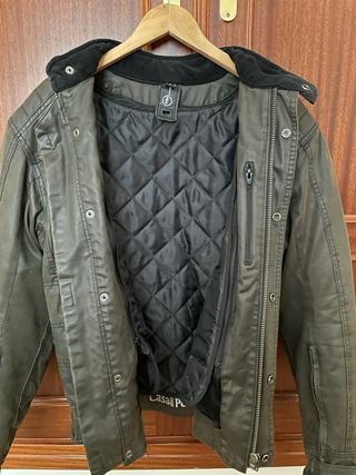 Cazadora Moto Trymoto Tipo Barbour Marrón