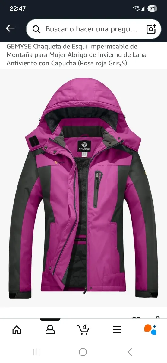Chaqueta Esquí Impermeable GEMYSE Talla S
