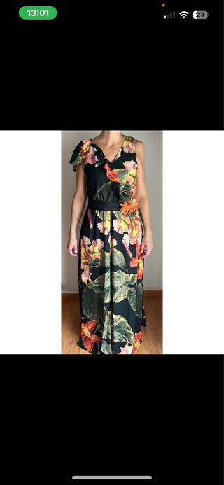 Vestido largo estampado floral