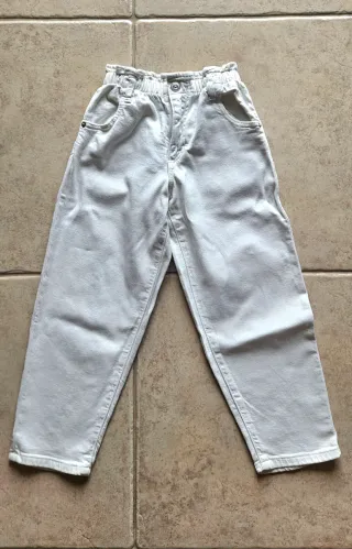 Calças brancas menina 6 anos
