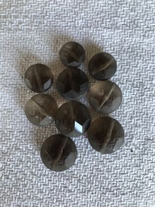 Lote 9 piedras facetadas naturales cuarzo ahumado
