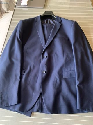 Traje de vestir azul hombre. Talla grande.