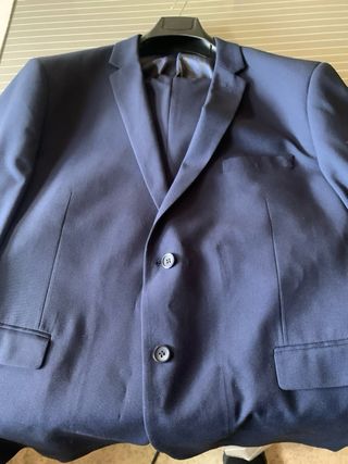 Traje de vestir azul hombre. Talla grande.