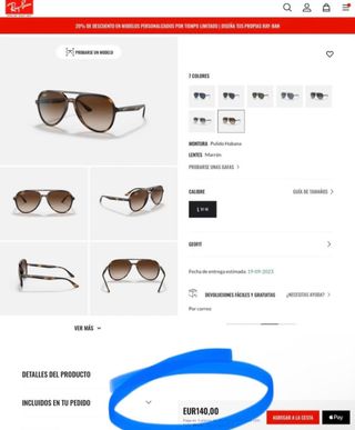 Gafas de Sol Ray-Ban sin estrenar Unisex