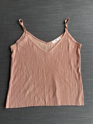 Camiseta tirantes Mango rosa talla S