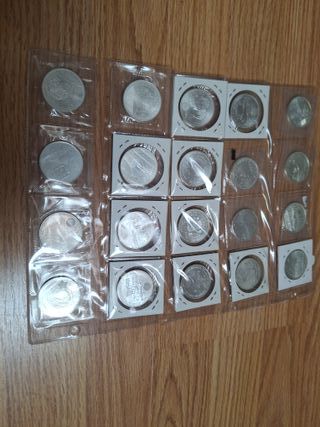 Colección 20 monedas plata 2000 ptas y 12€.