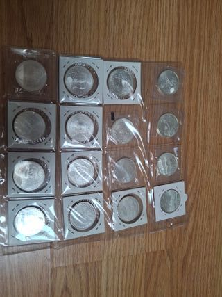 Colección 20 monedas plata 2000 ptas y 12€.