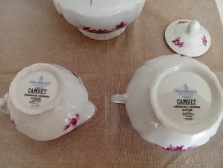 Conjunto Haviland Limoges Flores Rosas