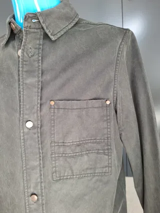 Sobrecamisa Zara brillo negro/gris