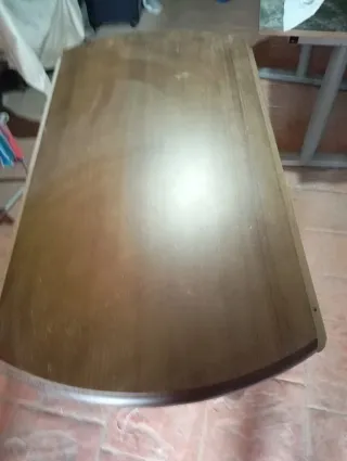 Mesa redonda madera plegable