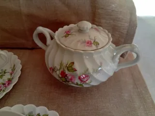 Set Haviland Limoges Porcelana Flores Rosas