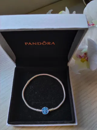 Pulsera Pandora Plata y Azul