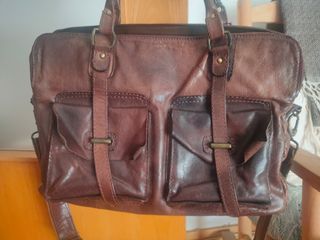 Cartera cuero vintage 