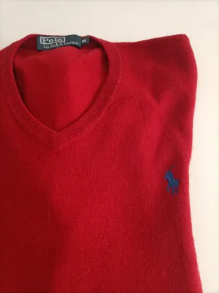 Maglione Polo Ralph Lauren V-neck M Rosso