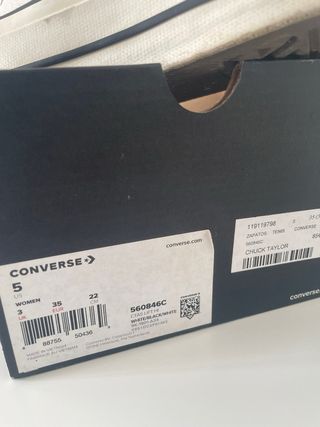 Converse Chuck Taylor Altas Blanco Talla 35