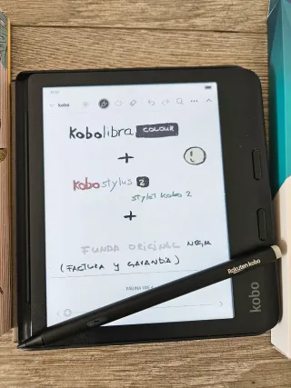 Kobo Libra Colour+Stylus 2+Funda Original Garantía