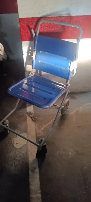 Silla Plegable Metálica Azul