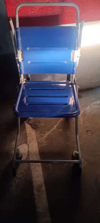 Silla Plegable Metálica Azul