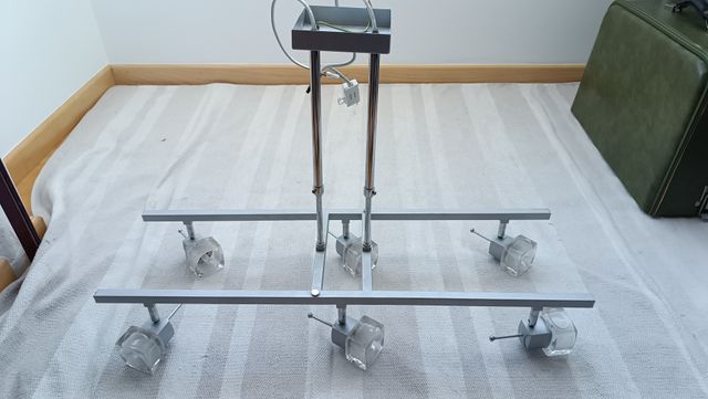 Lámpara de techo acero inoxidable 6 focos