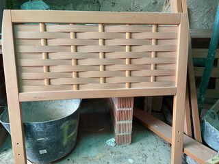 Estructura cama 0,90 madera con travesaños y pies