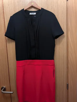 Vestido El Ganso Negro y Rojo