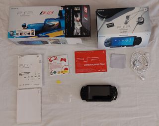Lote PSP Fat Negra + Juegos