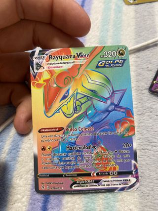 Carta Pokémon Rayquaza VMAX Rainbow Rare