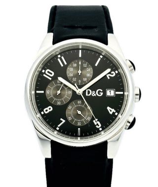 Reloj D&G Cronógrafo Negro y Plateado Sandpiper