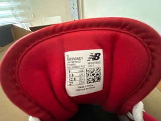 New Balance 550 Bambas Blancas y Rojas