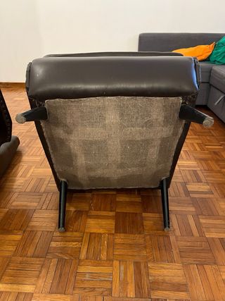 Coppia Poltrone Vintage Pelle Marron