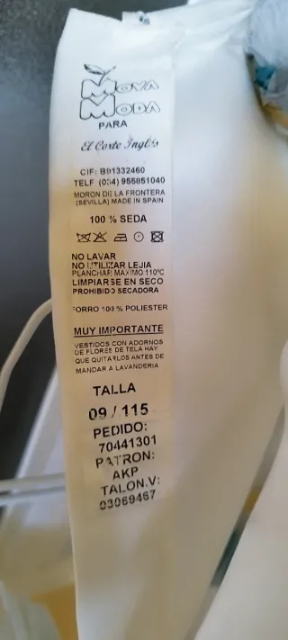 Vestido de Comunión Blanco roto