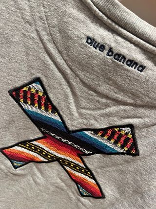 Sudadera Blue Banana Gris con Logo X