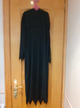 Túnica negra disfraz Halloween talla única