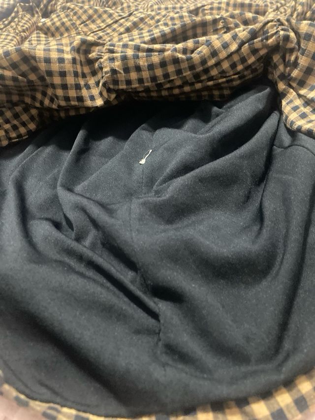 Vestido Zara cuadro Vichy marrón y negro.