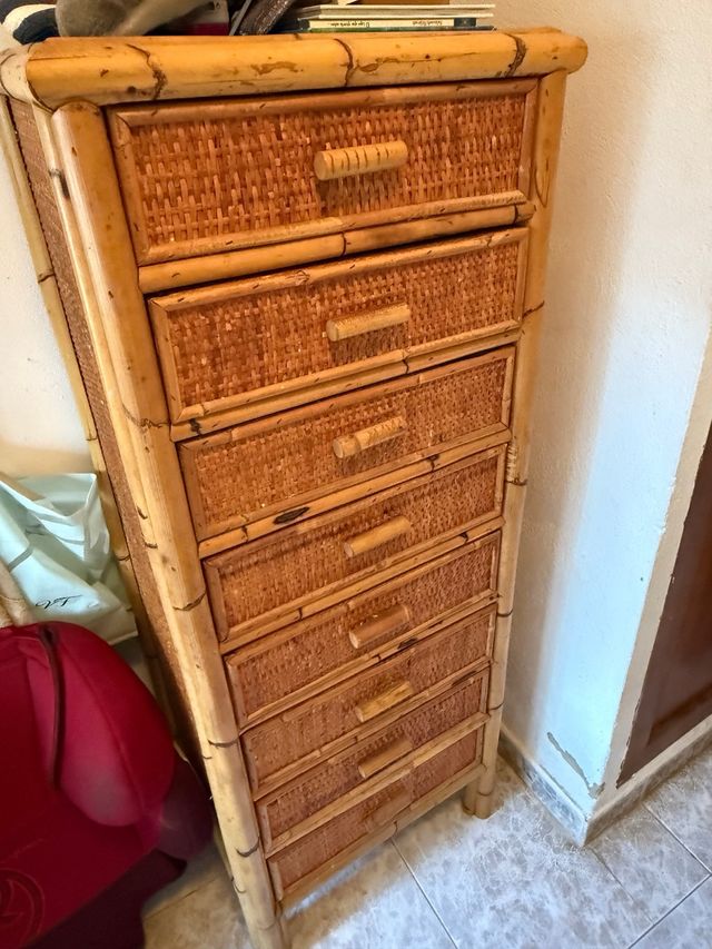 Habitación completa mimbre