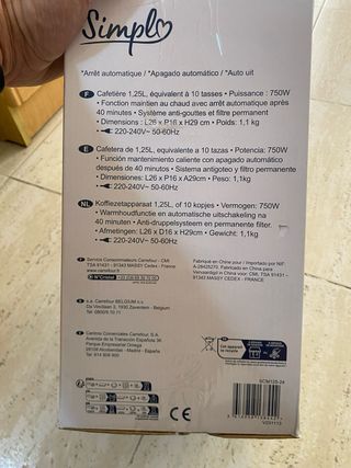 Cafetera Eléctrica Blanca