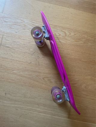 Patinete niña flores rosa