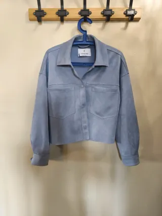Chaqueta Stradivarius Antelina Azul Talla S