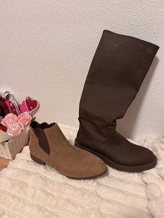 Botas y botines mujer marrones y beige