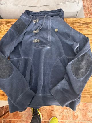 Sudadera Desigual Azul con Parches