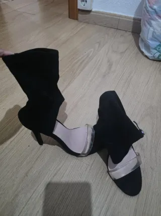 Botines sandalia negros