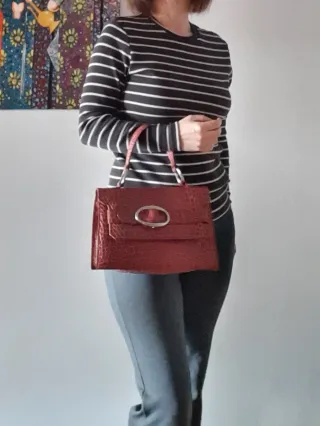 Bolso piel Vintage Tosca Blu