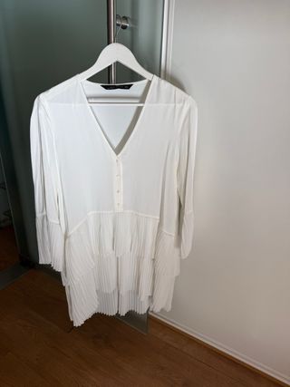 Vestido Zara blanco talla única