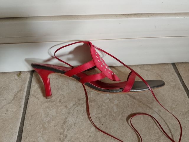 Sandalias Tere Marti Rojas y Negras