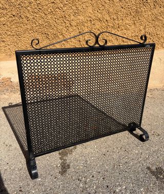 Reja chimenea metal negra