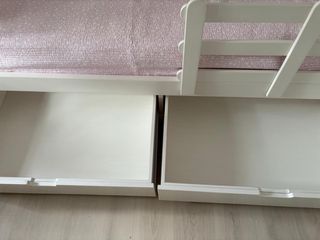 Cama infantil madera blanca 2x1m
