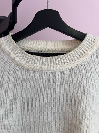 Jersey Shein blanco y negro con brillo